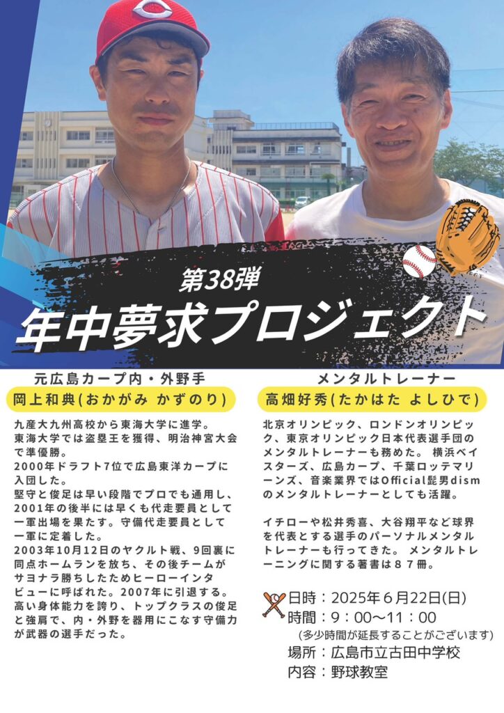 元広島カープ内・外野手　岡上和典